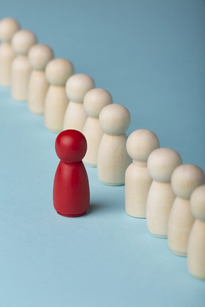 still life business roles with various pawns